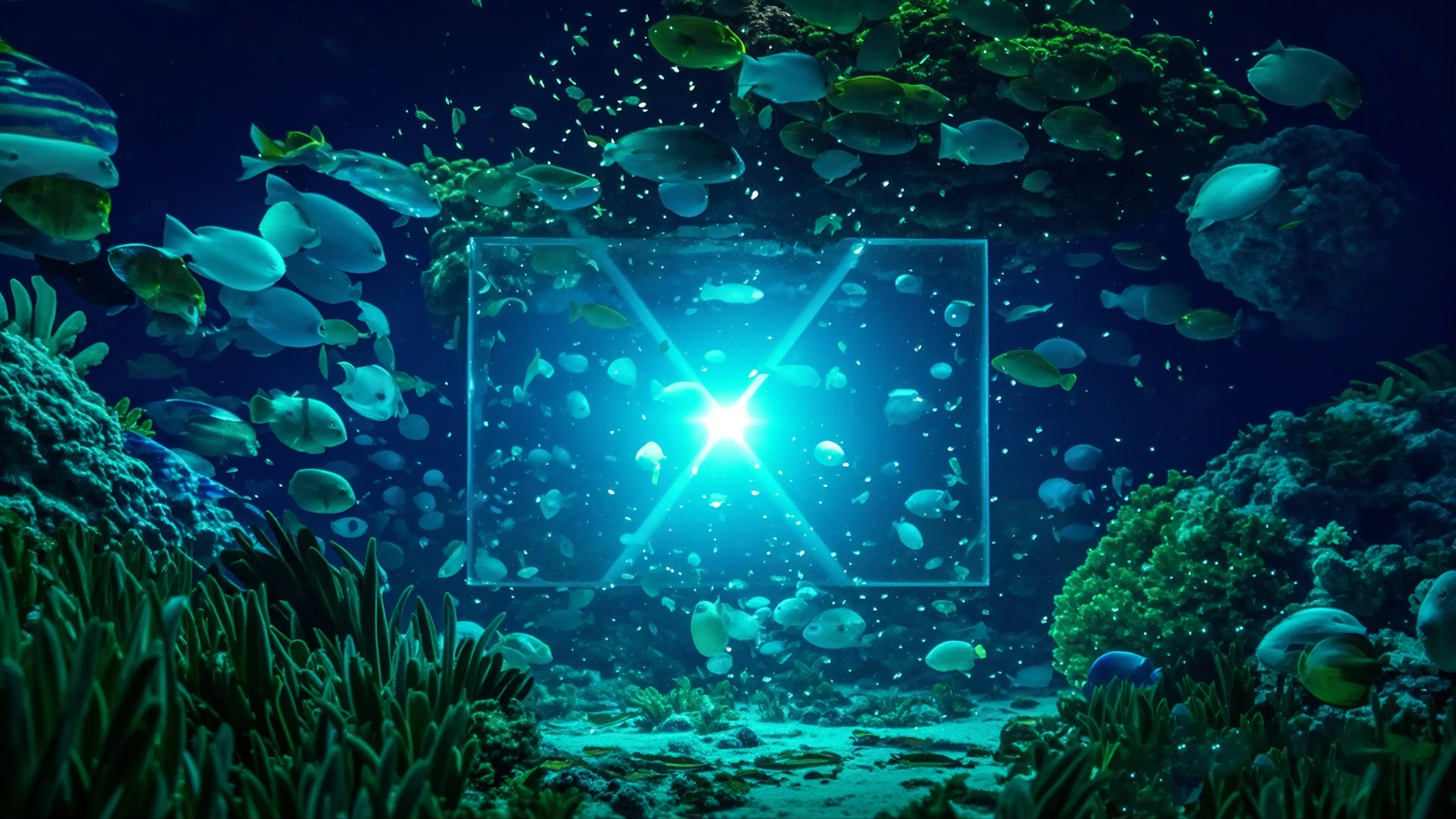 水中，梦幻，海底，发光体 (1)